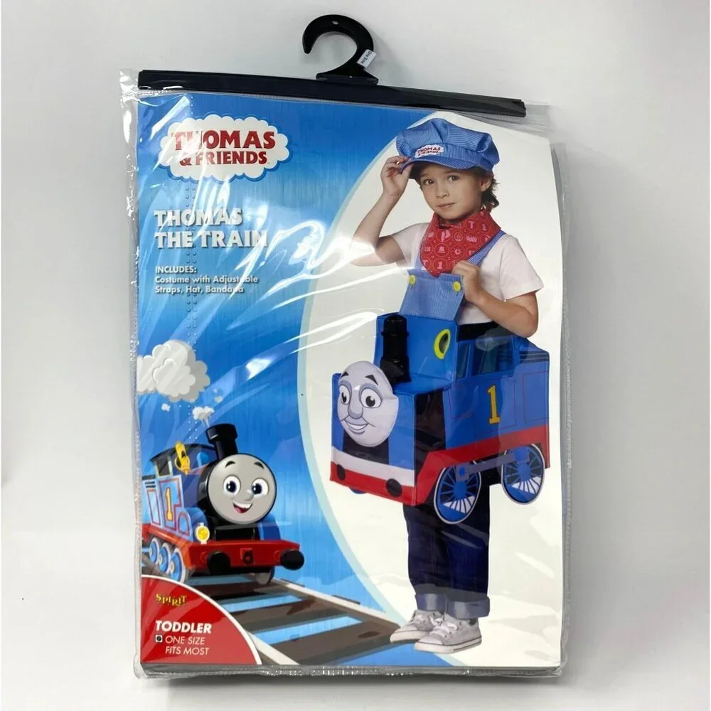 Spirit Halloween Thomas & Friends Toddler Ride-Along Thomas Train Costume OS - Picture 2 of 7